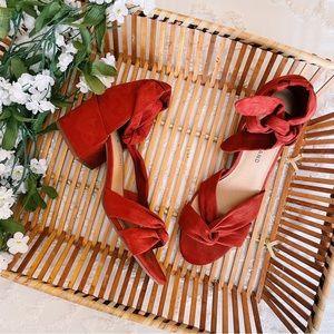 Lucky Brand Red Heeled Sandals sz 9.5